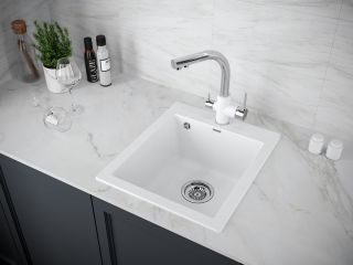 Мойка кухонная Paulmark Kante PM104249-WH белый